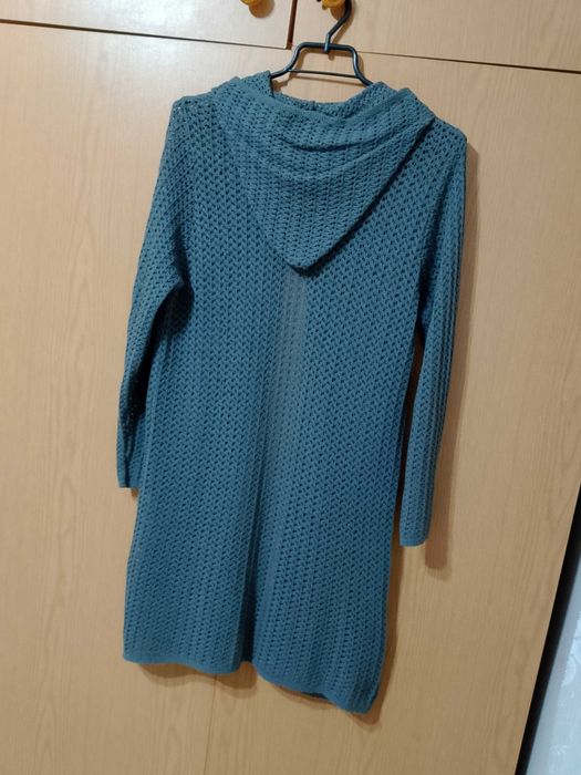 Sweterek narzutka płaszczyk ażurkowy