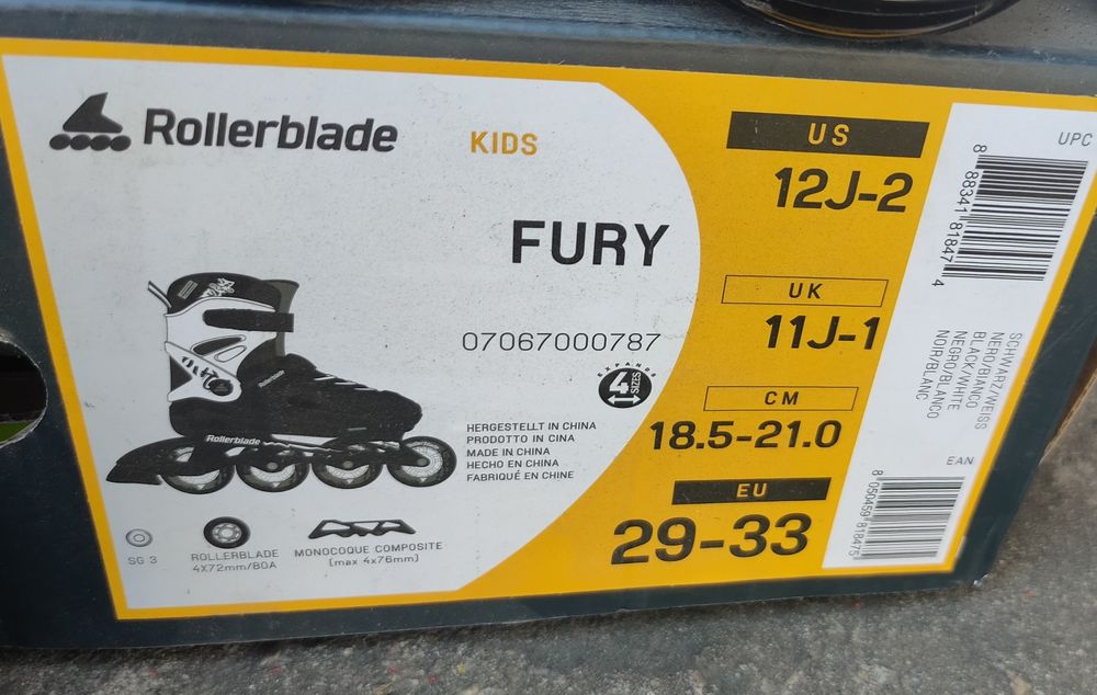 Ковзани роликові ROLLERBLADE FURY