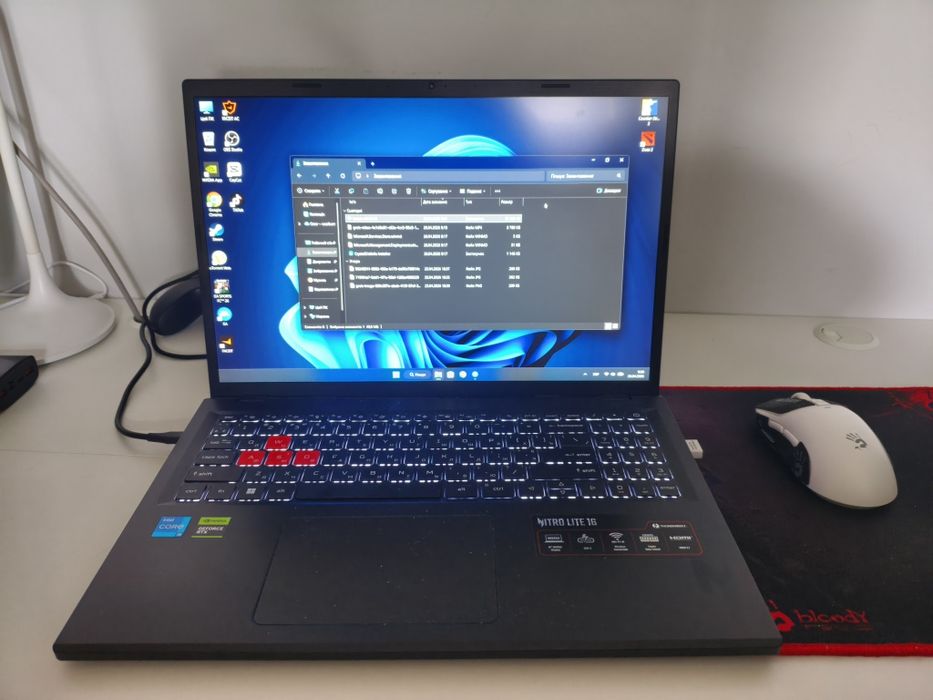 Ноутбук Acer Nitro Lite NL16-71G-56P7 Shale Black / 16” IPS WUXGA 165 Гц / Intel Core i5-13420H / RAM 16 DDR5/ SSD 512 ГБ / nVidia GeForce 3050 6 gb