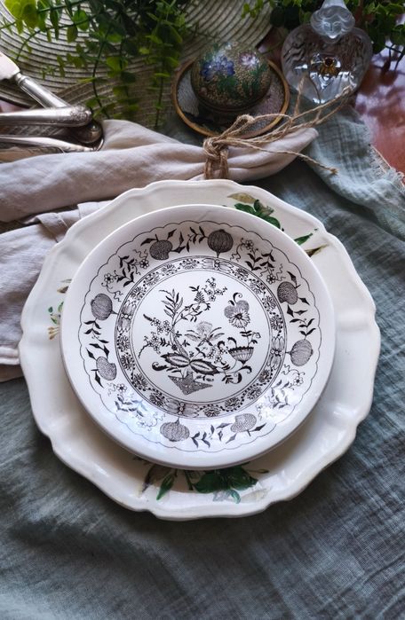 Блюдо большое соусник фарфор фаянс Кузнецов антиквариат посуда подарок