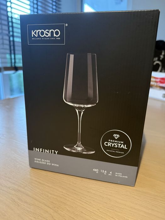 Kieliszki do wina Krosno Infinity 460 ml 4 szt nowe