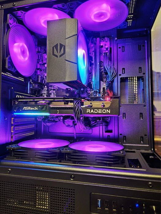 NOWY Komputer gamingowy RX 9060XT/RYZEN 7500F/32GB/M.2/GWARANCJA!