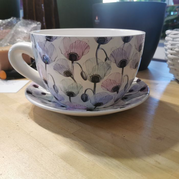 Filiżanka osłonka doniczka mąki dmuchawce średnica 20 cm