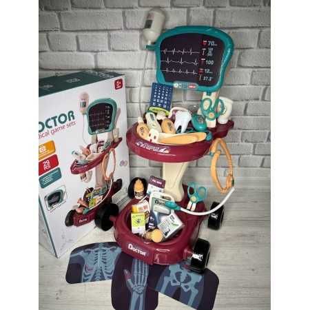 Набор доктора 660-88 на тележке инструменты врача стетоскоп рентген