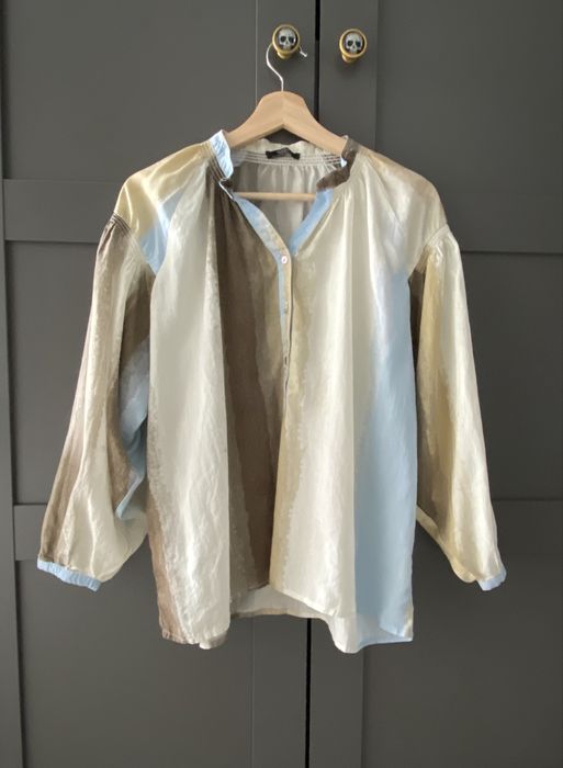 Parfois damska bluzka boho M niebiesko- beżowa