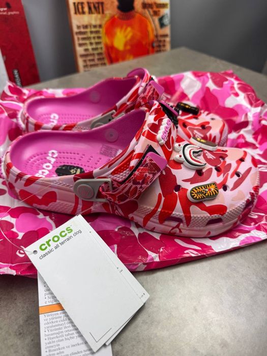 Шльопанці Crocs x BAPE | топова якість | Розміри 40–45 | Новинка