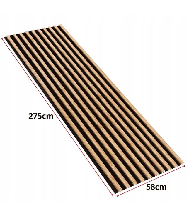 2 lamele na płycie 58x275 dąb wotan