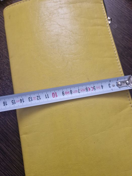 Kopertówka torebka żółta 33 x 15 cm
