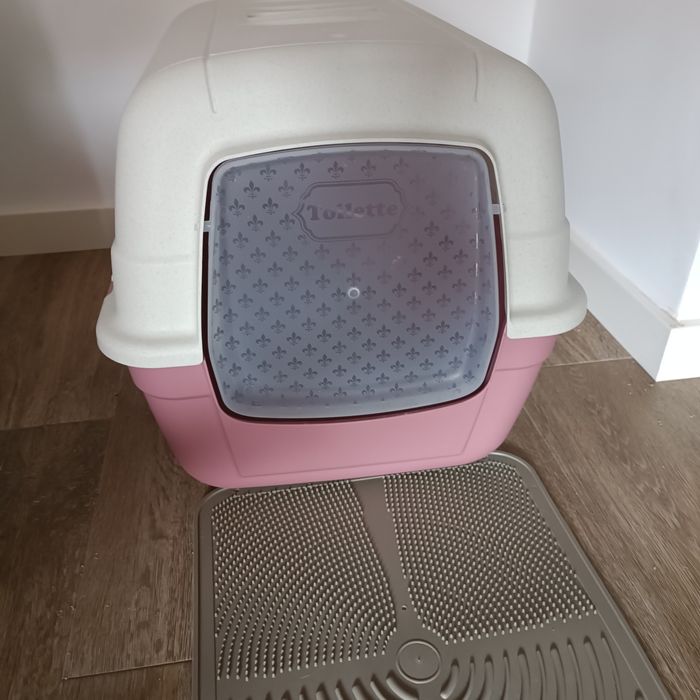 Caixa de areia para gatos com porta