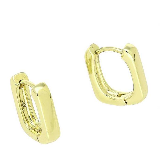 87847 Kolczyki 14k pozłacane 14/4 MM eleganckie klasyczne