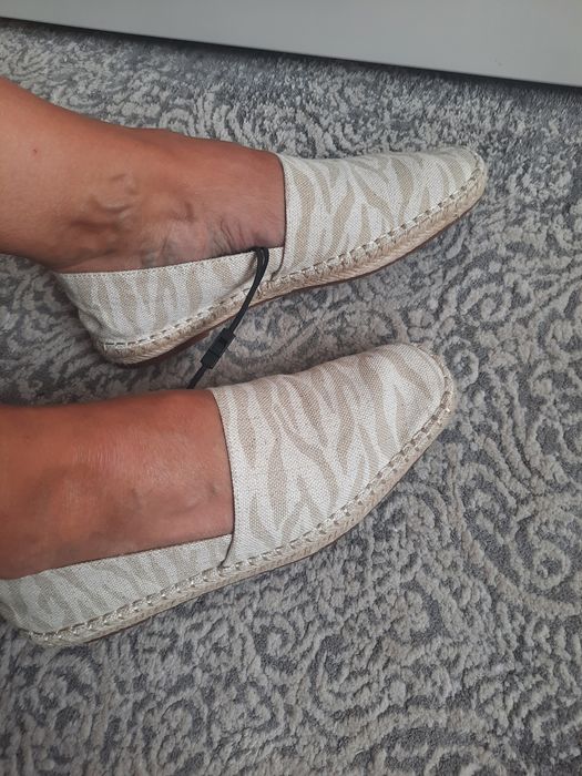 Damskie espadryle Zara 38 nowe Boho ecru słoma