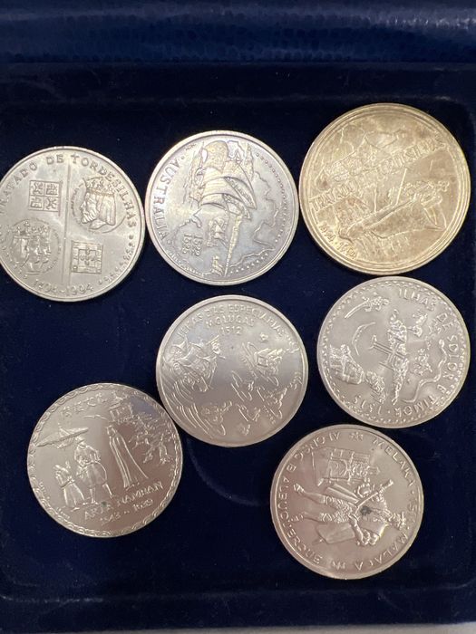 Conjunto de Moedas Comemorativas Portuguesas em Escudos + 1000 Escudos Prata