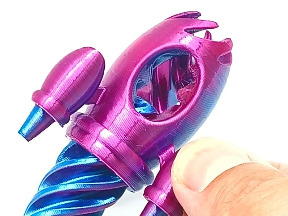 Foguete Espacial Espiral (Brinquedo Anti-Stress Rotativo)