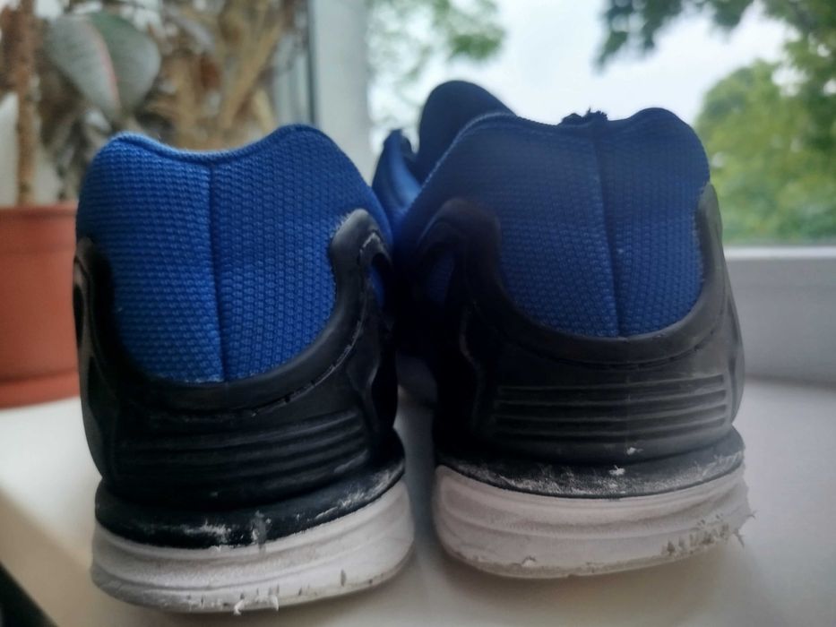 Кросівки чоловічі текстильні сітка сині Adidas ZX Flux кеди