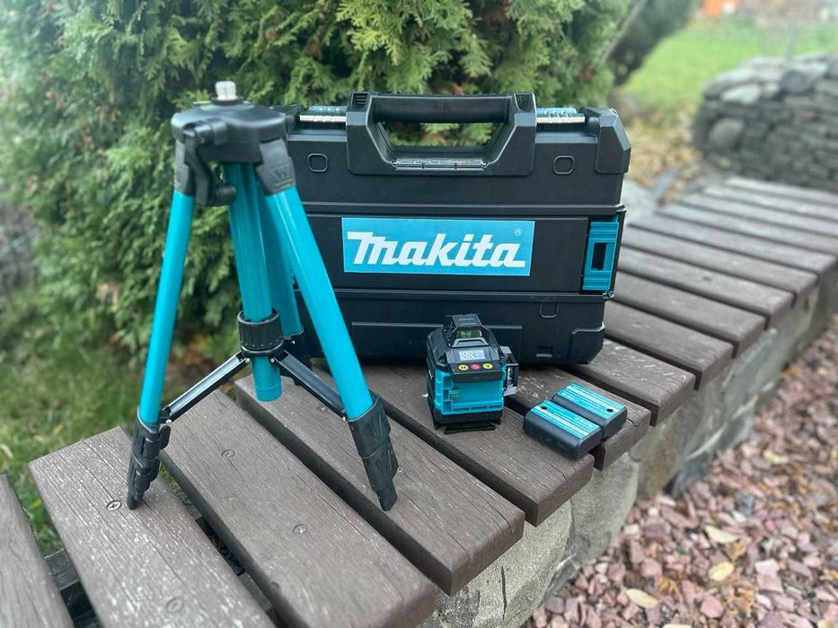 Лазерний рівень 4D 16 ліній Makita. Лазерный нивелир зелений + штатив