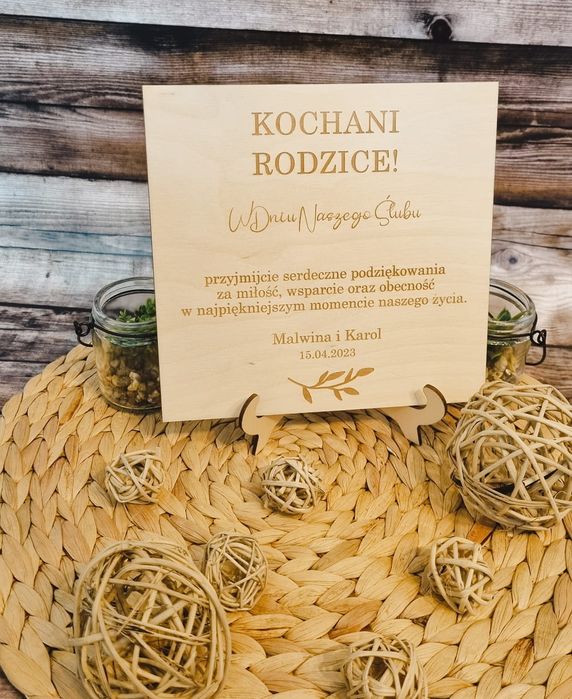 Kartka personalizowana z podziękowaniami dla Rodziców