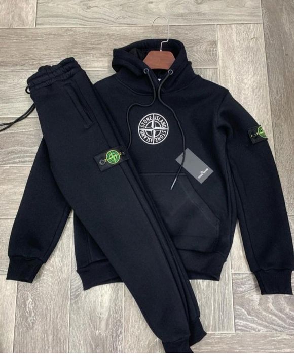 Костюм спортивный юниор теплый на флисе stone island 140-152-164-176