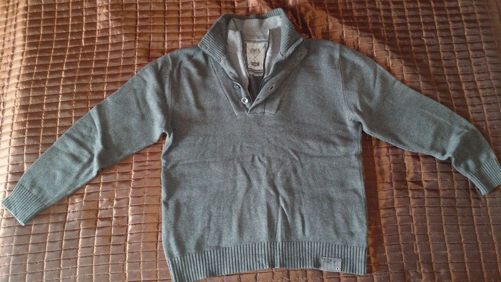 NEXT sweter szary rozpinany bawełna XL