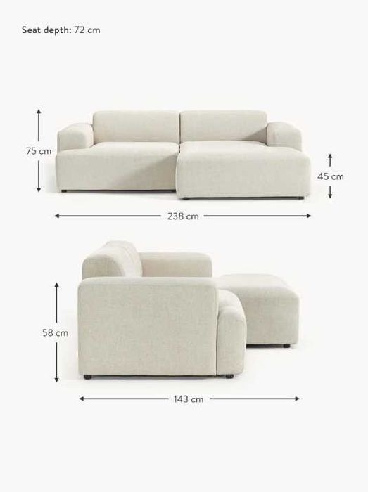 Sofa narożna Melva (3-osobowa) (Westwing)