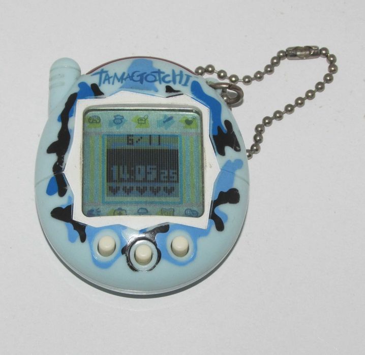 Tamagotchi V3 2004 Blue Camo Bandai