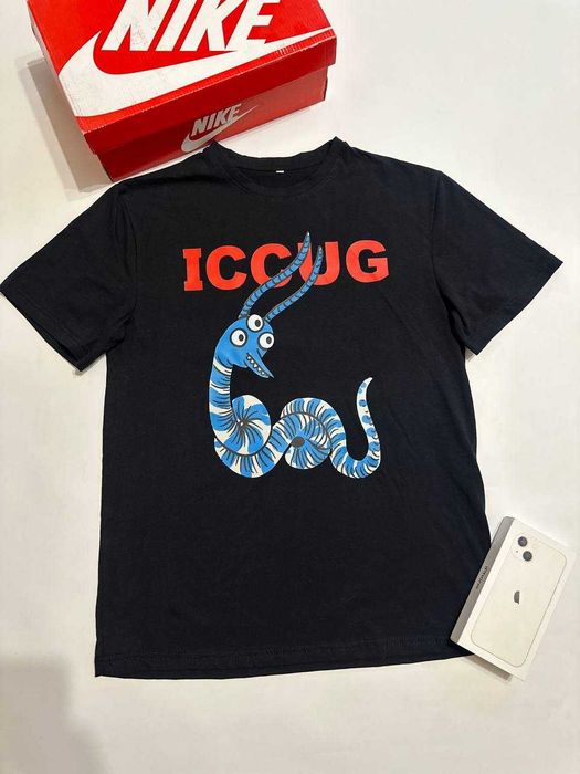 Футболка Gucci drip drill/ gucci iccug/ Гучі / чорна /футболки / гусінь/ гучі гусінь / унісекс/ майка
