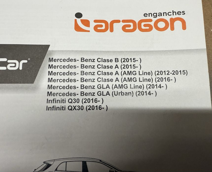 Bola de Reboque Nova Mercedes A /B/ GLA /QX30/ Q30