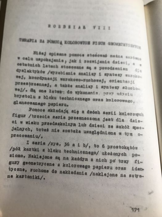 Terapia uspokajająca i rozwijająca dla dzieci nerwicowych i dyslekt.