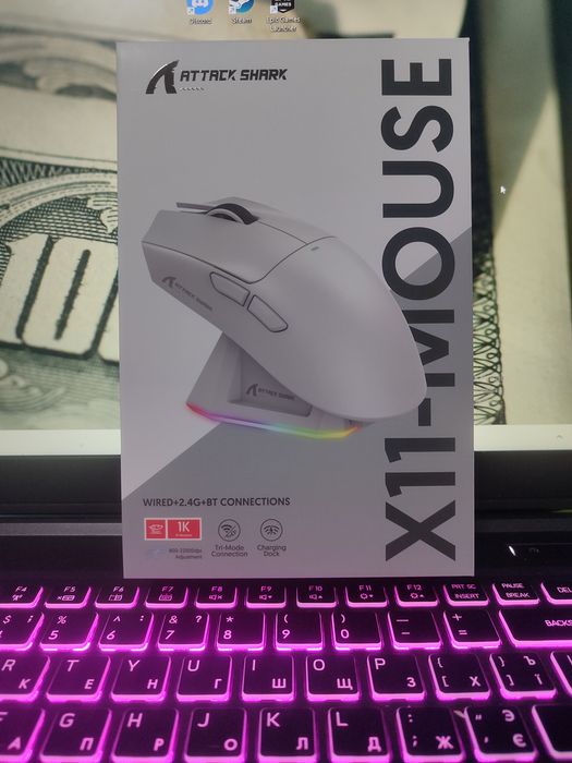‼️Мишка Attack Shark x11 та r5ultra!Чорна на руках, замовляйте!