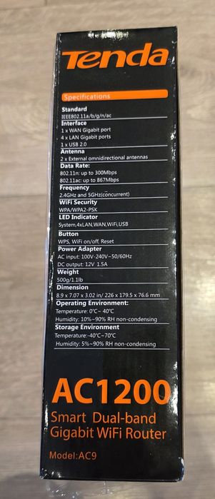 Router Tenda AC1200 AC9 Dual-band Gigabit