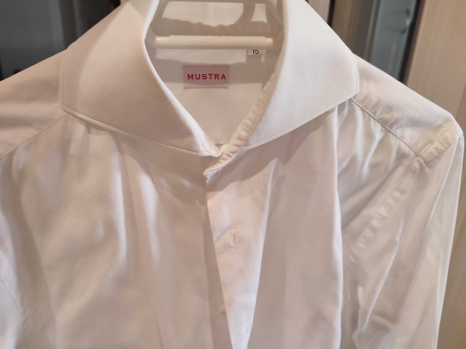 Camisa clássica colarinho italiano botão de punho Loja Mustra