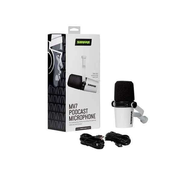 Мікрофон SHURE MV7 white (USB/XLR) новий в наявності