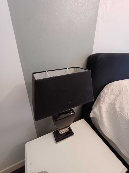 2 lampki nocne czarno-srebrne