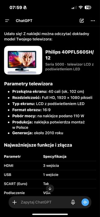 Telewizor  philips