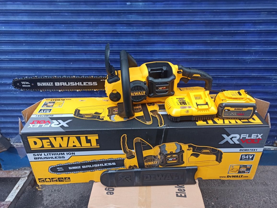 Аккумуляторная пила DeWalt DCM575X1 с акк+ЗУ, 54V/9Ah, ДеВольт ДСМ575х ...