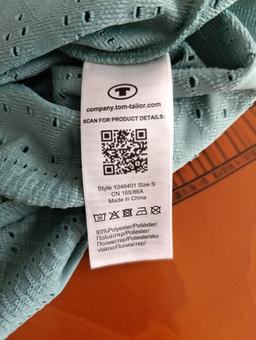 Bluzka Tom Tailor S | miętowa | nowa bez metki