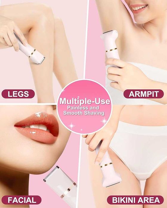 Trymer do bikini, nóg i pach dla Kobiet różowy