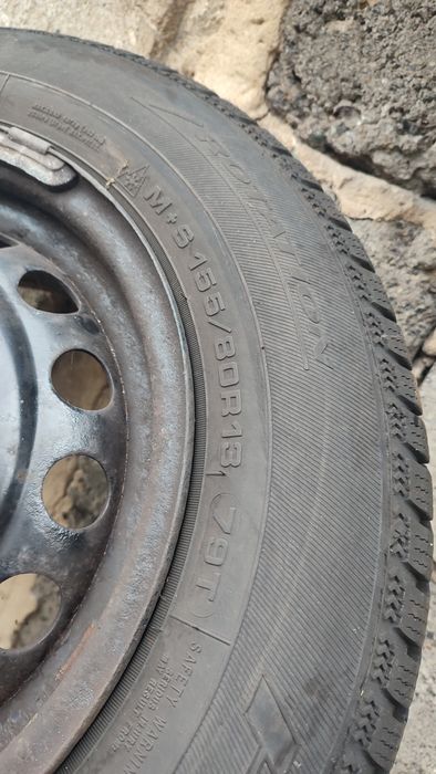 Opony + stalówki ×4 zimowe jak nowe 2020 Dębica 155/80r13 4 × 100