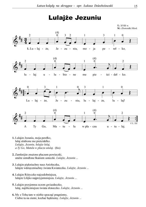 Nuty Kolędy na skrzypce - 24 kolędy, słowa, nagrania mp3, nowe, łatwe