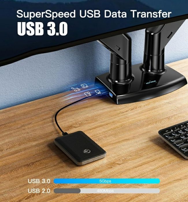 !! PREMIUM Uchwyt do 2 monitorów 17-35" EXTRA Strong !!