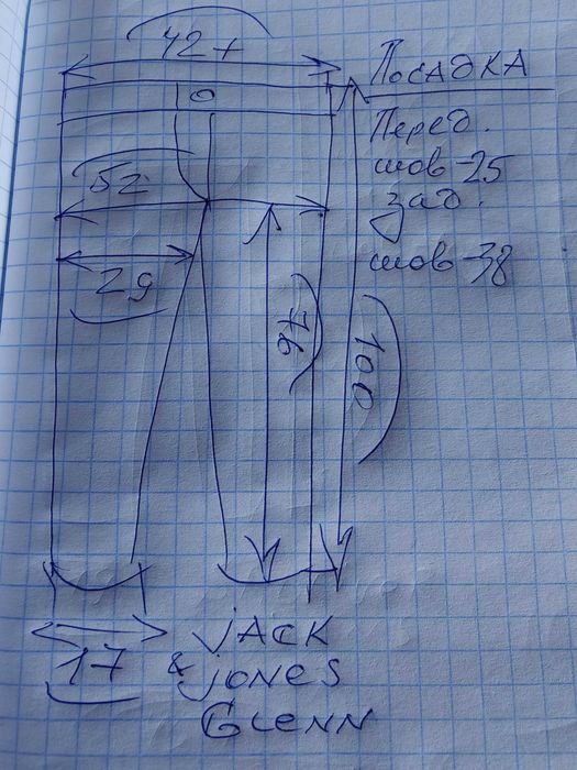 Джинсы Jack&jones Glenn jeans Дания w33 stretch mid blue.