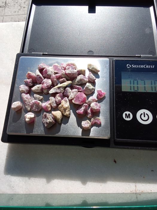 Rubis naturais em bruto 107ct – lote minerais/cristais para coleção ou