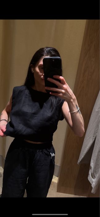 Лляний топ Mango