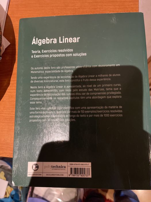 Vendo Exemplar de Álgebra Linear 6 edição