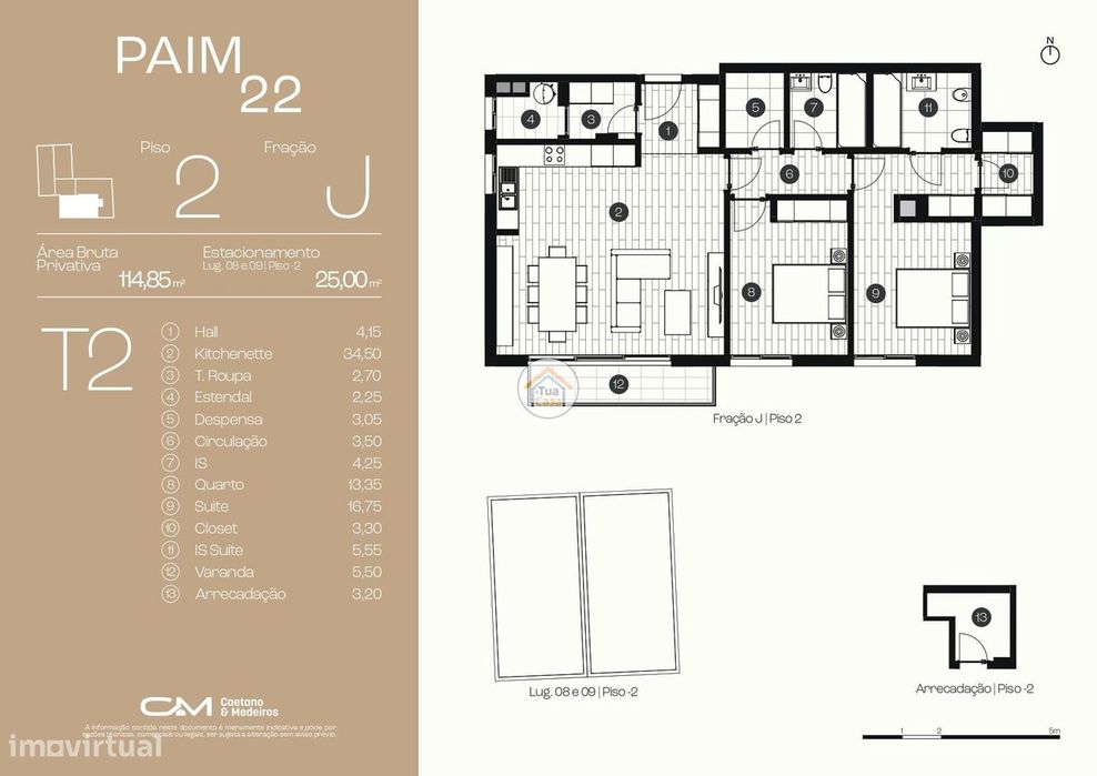 Apartamento T2 para Venda - Fração J