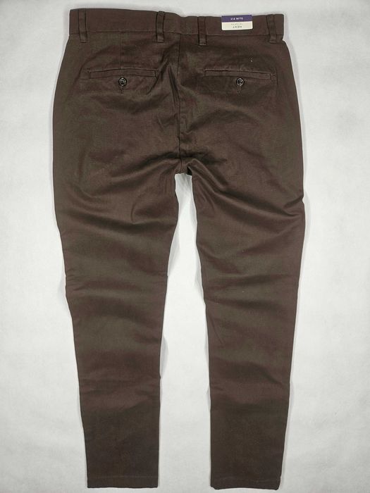 NEXT slim fit brązowe spodnie materiałowe chino ke/04122 W32L36 84cm