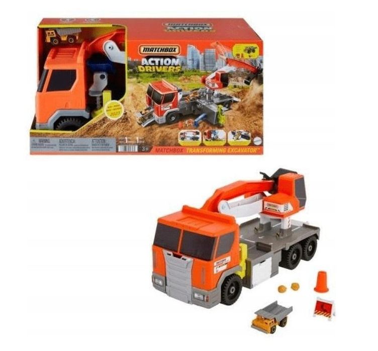 Matchbox Action Drivers Ciężarówka Koparka HPD64 pudełko,412x215 mm