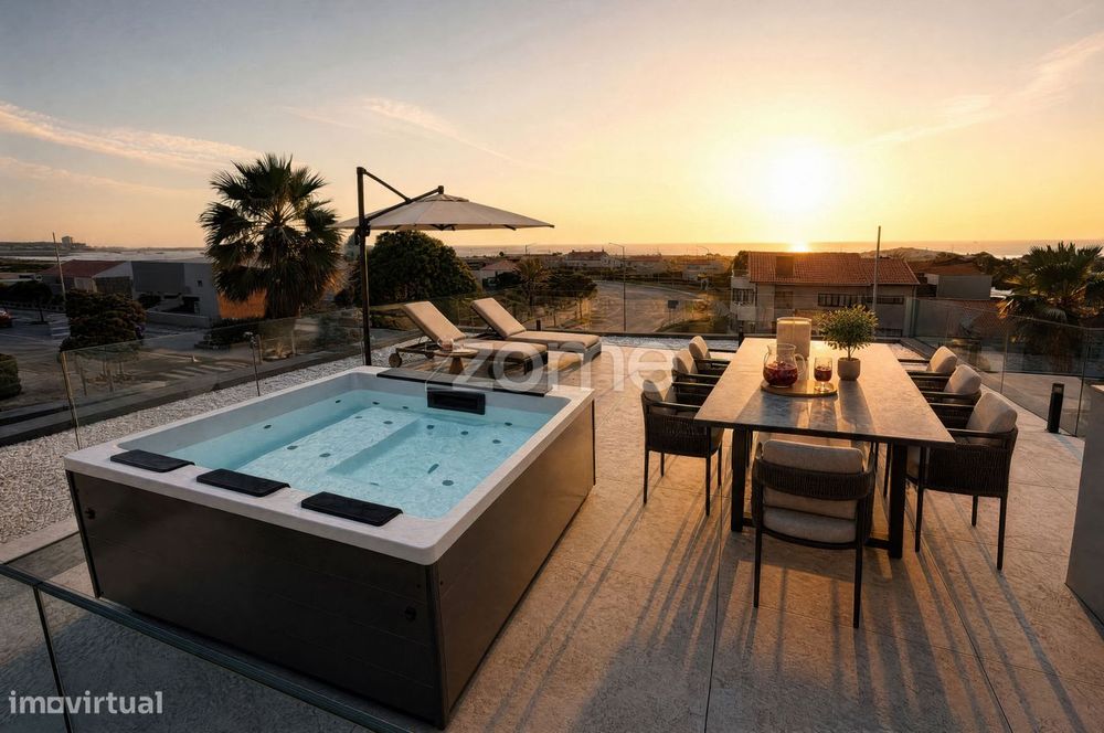 Moradia de Luxo Vista Mar | Rooftop 360º com Jacuzzi | Esposende