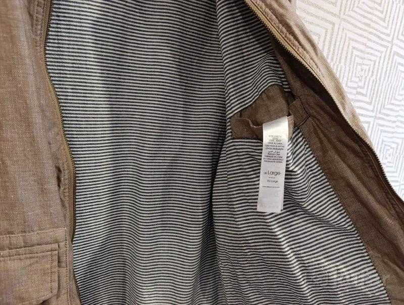 Льняная бежевая куртка бомбер лен John Rocha