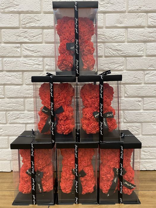 Miś z Róż Niesamowity Prezent , Walentynki, Rocznica i i Dzień Kobiet