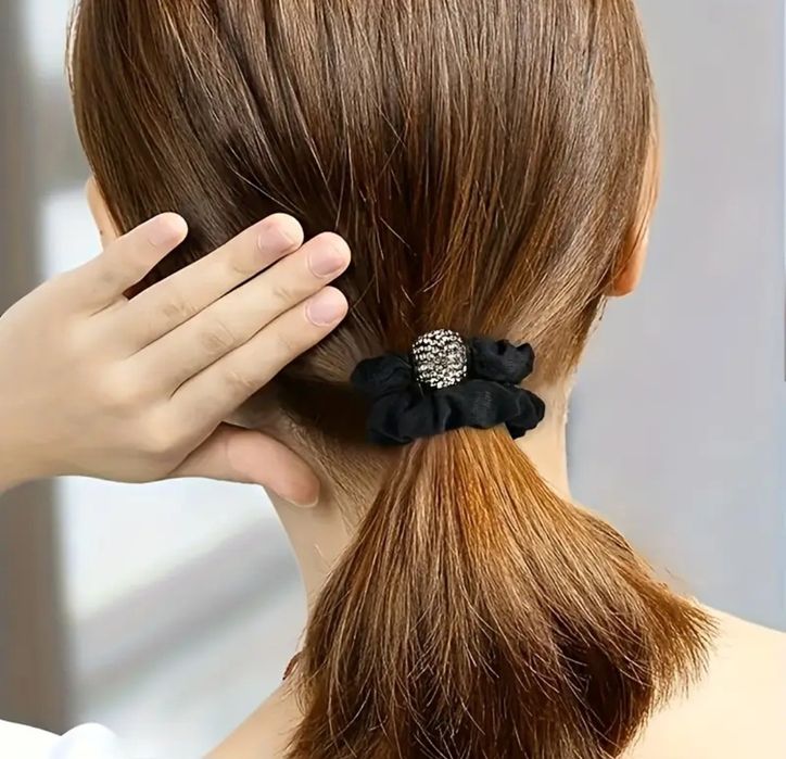 Gumki do włosów Scrunchie Zestaw 4 sztuk Panterka